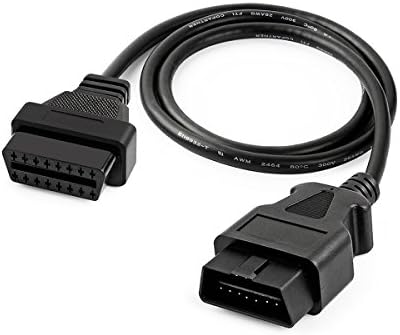 FOXWELL OBD2 OBD II 16Pin Male to Female Diagnostic Extension Convert Cable Adapter 1m/ 39inch