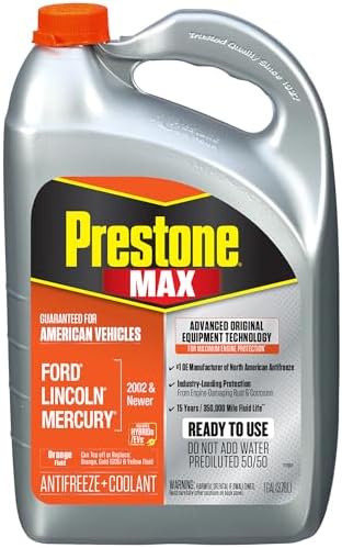Prestone MAX Orange 50/50 Antifreeze Automotive Coolant, Pack of One