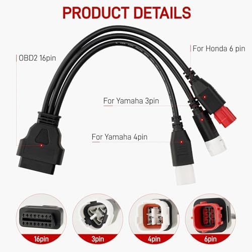 3-in-1 OBD2 Diagnostic Adapter for Yamaha Kline Euro5 Motorcycle