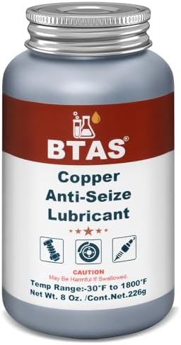 BTAS Copper Antiseize Grease,Bolt/Spark/Glow Plug Thread Protect 8 Oz