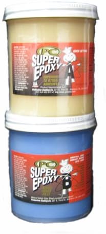PC Products PC-Super Epoxy Adhesive Paste, Two-Part 32oz in Two Jars, Translucent, 32629