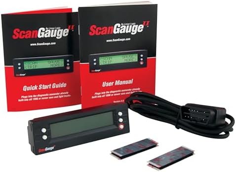 ScanGauge SG2 Ultra Compact 3-in-1 Automotive Computer with Customizable Real-Time Fuel Economy Digital Gauges for OBD2 Vehicles