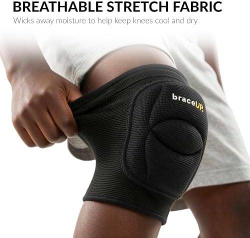 BraceUP Kids Volleyball Knee Pads – Thick EVA Padding, 2 Pack, XS