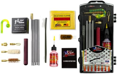Pro-Shot Gun Cleaning Kits: Universal, Rifle, Pistol, and Shotgun Cleaning Kits with Premium Stainless Micro-Polished Rods, Brushes, Jags, Patches, CLP & Grease – Made in USA