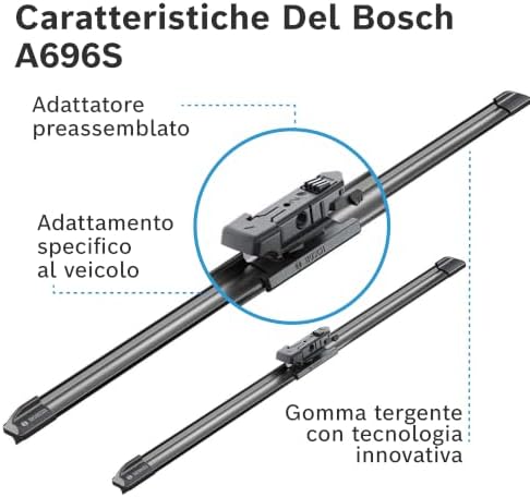 BOSCH 3397007696 AeroTwin Wiper Blade Combo Pack - Set of 2 (22" & 18")