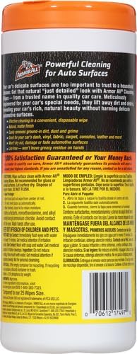Armor All Interior Car Cleaning Wipes, Car Wipes for Dirt and Dust, 30 Count (Pack of 2)