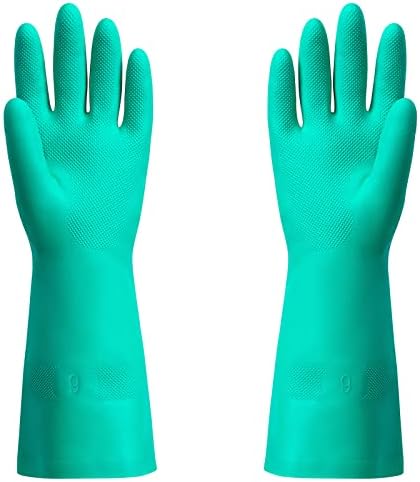 ThxToms Chemical Resistant Nitrile Gloves, Latex Rubber Free, 1 Pair, L