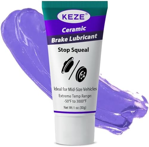 Keze Ceramic Brake Grease Lubricant for Automotive Extreme Break Lube Caliper Parts Sliding Pin Pad Assembly,Prevents Seizing,Stops Squeaking,1 oz-1 Pack