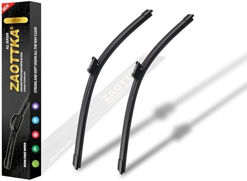 24“+20”Windshield Wiper Blade Replacement Kit for 2009-2020 A4 / 2008-2020 A5 / 2015-2020 Q3 / 2009-2020 Q5 - OEM Quality All Season Windshield Wiper Top Lock (Set of 2)