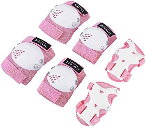 BOSONER Kids/Youth Knee Pad Elbow Pads for Roller Skates Cycling BMX Bike Skateboard Inline Rollerblading, Skating Skatings Scooter Riding Sports