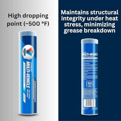 Moly-Fortified Gray Grease 14.1 OZ Cartridge VV-633| NLGI #2 GC-LB | Lithium Complex EP | 0°F to 375°F | Extreme Pressure | Automotive Chassis, Bearings, Suspension | Ford Spec Compatible | 2 Pack