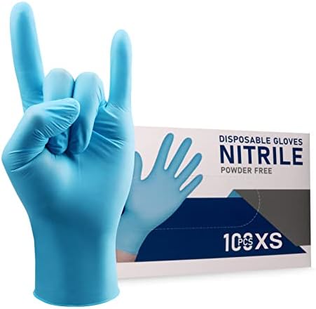 Wostar Nitrile Disposable Gloves Powder & Latex Free 4mil Touch Screen Disposable Non-Sterile Nitrile Exam Gloves