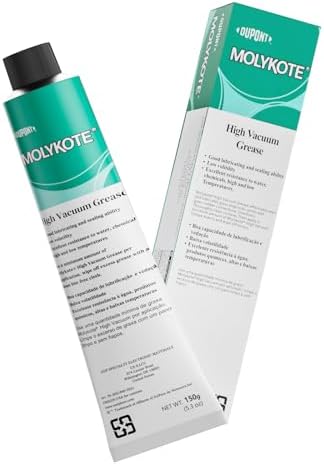 Molykote High Vacuum Grease 150g (5.3oz) Silicone Lubricant for Vacuum and Pressure Systems Rubber Elastomer Lubrication Valves Packings Seals O-Rings Water Chemical Resistance Wide Temperature