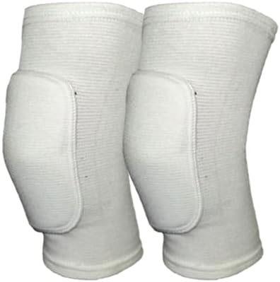 Anti slip sponge, soft and breathable men's, women's, girls', and children's White knee pads suitable for sports scenes such as volleyball, football, dance, yoga, wrestling, running, cycling, etc (White, X-Small)