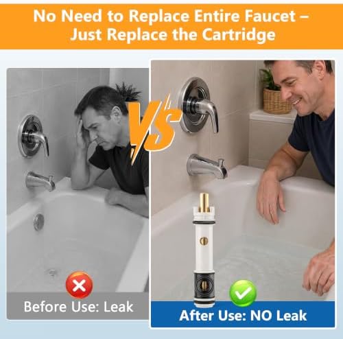 2 Pack Shower Cartridge Compatible with Moen 1225 1225B, Plastic