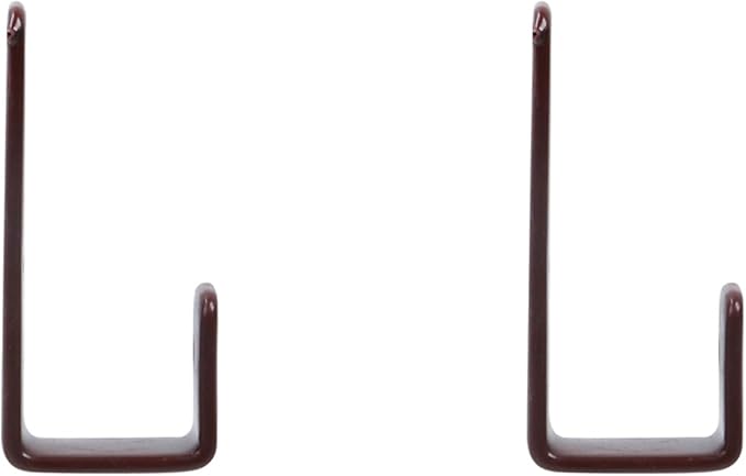 Coshar 2Pcs Stainless Steel J Hooks Coffee Color 1 Inch Heavy Duty Hook Bracket for Bed Decor, Garage Storage, Cable Tool Organization - Coffee Color 1 Inch
