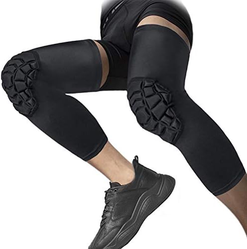 SZKANI Knee Pads Compression Leg Sleeve Knee Sleeve for All Sports Wrestling Protector Gear, 1 Pair of Knee Paded