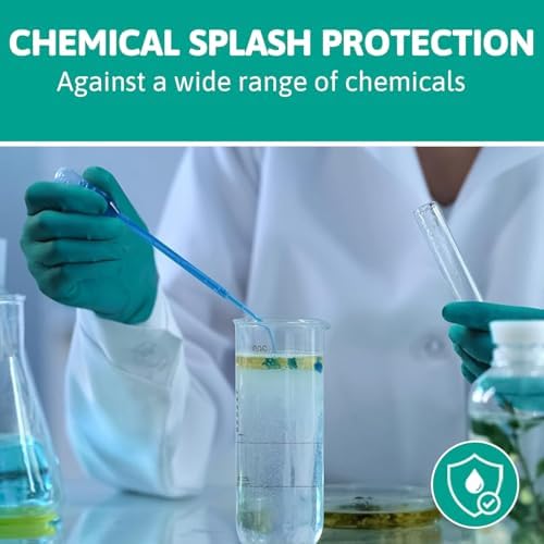 TouchNTuff 92-600 Nitrile Gloves - Disposable, Chemical Splash Resistant, Size Large.