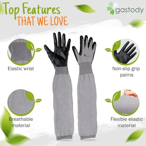 Long Sleeve Gardening Gloves for Women & Men, Long Cuff Garden Gloves