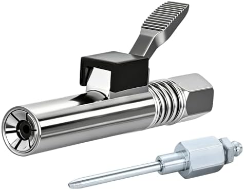 GOOACC Grease Gun Needle Tip & Grease Gun Coupler Set 12000PSI Narrow Needle Dispenser Quick Locking Grease Gun Tips Compatible with Pistol Grip Pneumatic Electric Grease Guns Fitting 1/8" NPT Thread