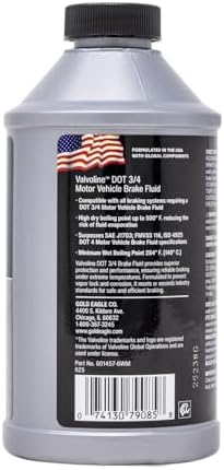 Valvoline DOT 3 & 4 Synthetic Brake Fluid, 12 oz