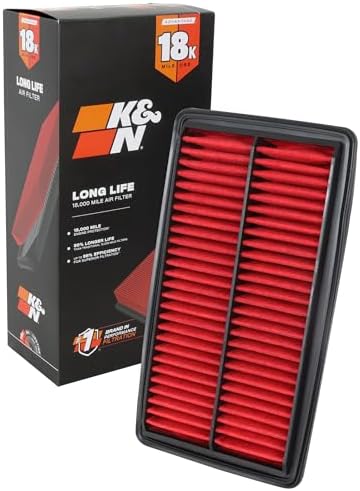 K&N Engine Air Filter: Long Life 18,000 Mile Replacement Air Filter: Compatible with 2016-2026 Honda/Acura V6 (Odyssey, Passport, Pilot, Ridgeline, MDX), KNA-5041