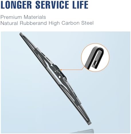 16" Rear Wiper Blade Replacement for Chevy Trailblazer 2006-2002 Tahoe/Suburban 2006-2000 Uplander 2009-2005;GMC Envoy 2006-2002 Yukon 2006-2000 Rear Windshield Wiper Blade(16-1)