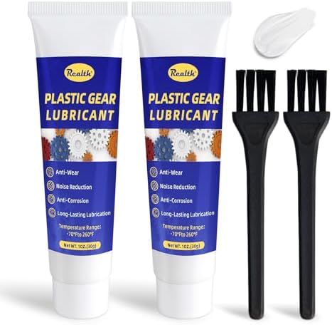 Plastic Gear Lubricant Grease 1 oz Low Noise White Lithium Grease, 2 Pack