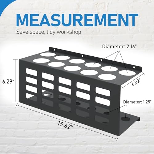 Metal Wall Mount Caulk Tube Holder Rack, Black