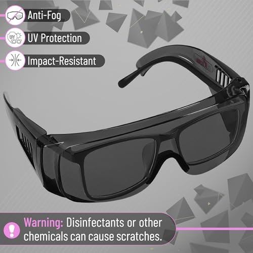 UNCO- Safety Goggles Over Glasses, Protective Goggles, Anti Fog, Work, Safety Glasses Over