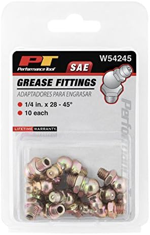 Performance Tool W54245 1/4 in.-28 45-Degree Grease Fitting, 10 Pack