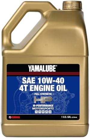 Yamaha Yamalube 10W-40 4T Full Synthetic Hi-Performance Engine Oil- 1 Gallon, #LUB-10W40-FS-04