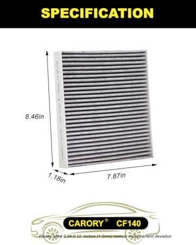 Cabin Air Filter w/Activated Carbon for Mitsubishi Outlander 2007-2024, Outlander Sport 2015-2025, Nissan Altima 2002-2006, Maxima 2004-2008, Infiniti G35 2003-2007 - Replaces CF10140, 7803A005, CF140