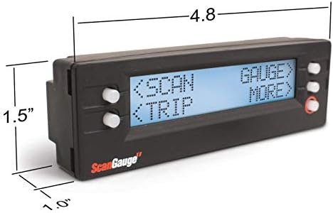 ScanGauge SG2 Ultra Compact 3-in-1 Automotive Computer with Customizable Real-Time Fuel Economy Digital Gauges for OBD2 Vehicles