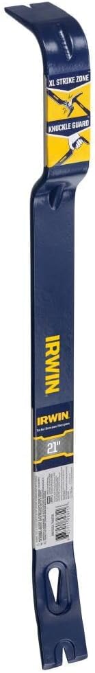 IRWIN Pry Bar, 2 in 1 Spring Steel Flat, 21 Inch (IWHT55180)