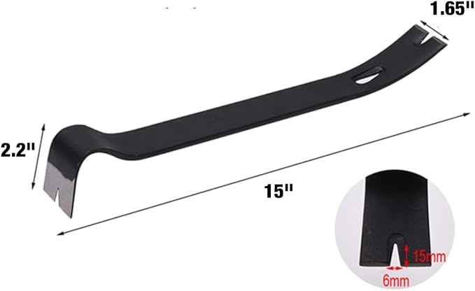 Edward Tools 15-Inch Flat Utility Pry Bar - Nail Puller/Chisel Ends - Perfect tool for Prying, Scraping, Lifting, Pulling - Extra Strength Carbon Steel - Leverage Design - Rust Proof Finish