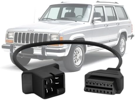 OBD1 to OBD2 Cable fit for Je-ep 6 Pin to 16 Pin OBD Diagnostic Adapter
