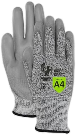 MAGID Griffin Gear ANSI A4 Sandy Nitrile Coated Work Gloves