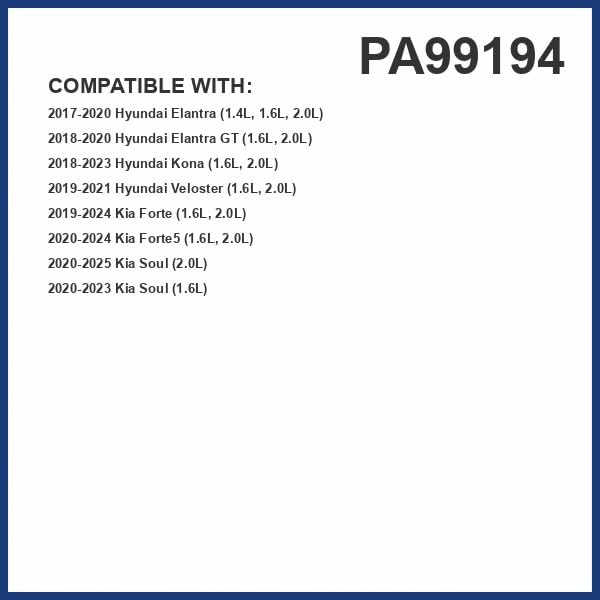 PG PA99194 Engine Air Filter | Fits 2017-2020 Hyundai Elantra 1.4L, 1.6L, 2.0L; 2019-2024 Kia Forte 1.6L, 2.0L