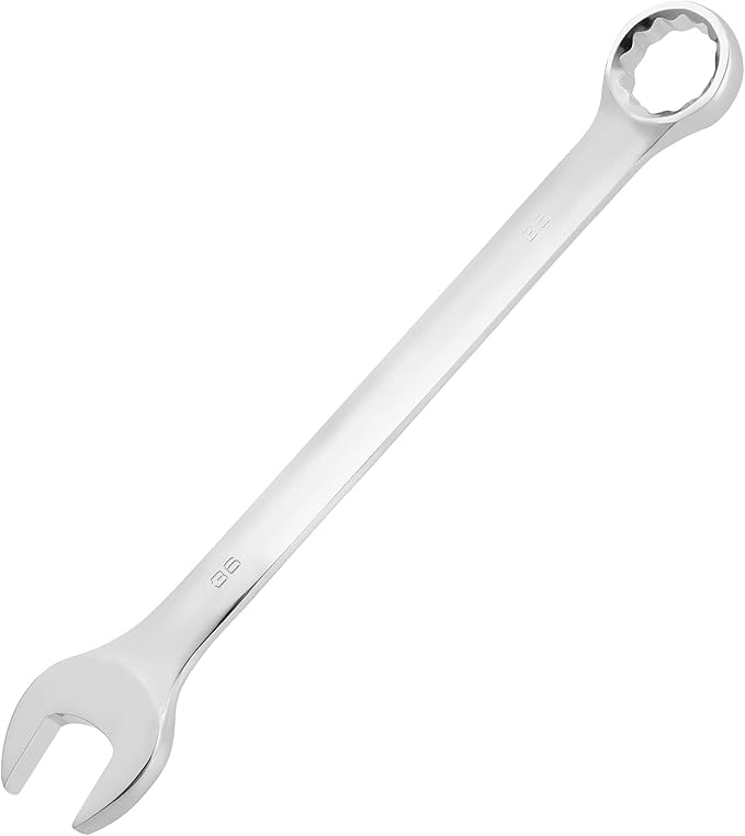2 Pcs 36 mm Combination Wrench, Forged Steel Metric, Open and Box End, 15-Degree Offset, 12-Point Box End