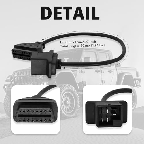 OBD1 to OBD2 Adapter for Chrysler 6pin to 16pin Diagnostic Cable