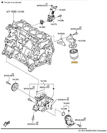 Mazda Oil Filter - 1WPY14-302