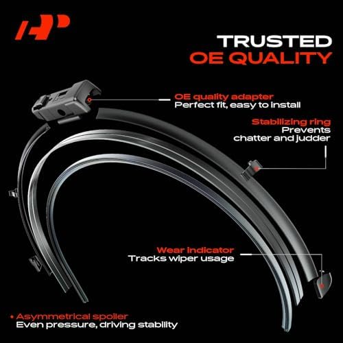 A-Premium 26"+20"+17" Windshield Wiper Blades with Wear Indicator & Towel
