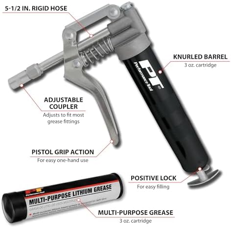 Performance Tool W54205 Performance Tool Mini Grease Gun Kit with Grease Black