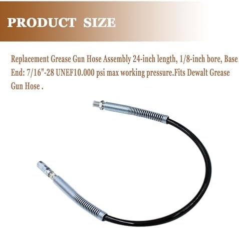 Replacement Grease Gun Hose Kit for DEWALT 20V MAX Grease Gun