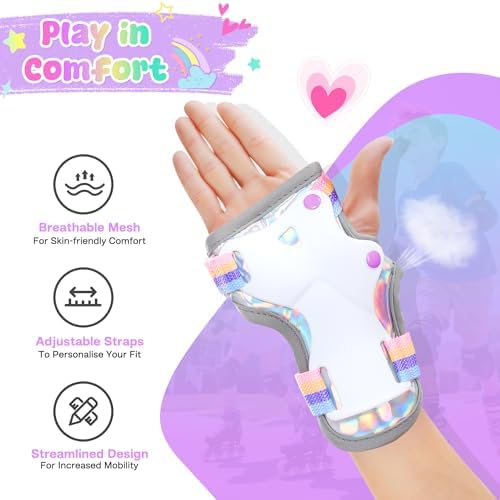 Girls Knee Pads for Kids, Toddler Knee and Elbow Pads Set