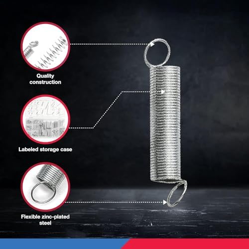 NEIKO 50456A Spring Assortment Set, 200 Piece, Extension and Compression Springs Kit, Zinc Plated Steel Mechanical Compression Springs, Assorted Size Small Springs for All Types of Home Repairs & DIY