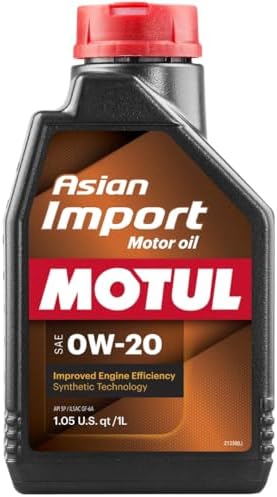 Motul Asian Import 0W20 Synthetic Oil | API SP, ILSAC GF-6A | Supports Fuel Efficiency and Long-Term Engine Protection | Compatible with Honda, Toyota, Nissan, Hyundai, Kia, Subaru | 1L