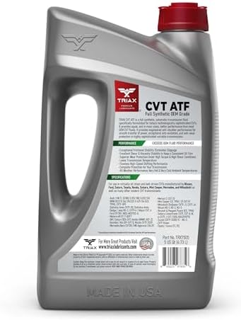 TRIAX CVT ATF OEM Grade Universal Non-Slip CVT Transmission Fluid; Surpasses All OEM Specs (5 Quart Jug) (Pack of 2)