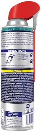 WD-40 Specialist® White Lithium Grease, New Bigger Can, 13.3 OZ [1-Pack]